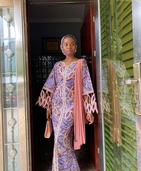 Arewa Ankara Styles For Eid, Hausa Ankara Long Dress Styles, Fulani Ankara Gown Styles, Atampa Styles Gown For Eid, Ankara Hausa Dress Styles, Latest Atampa Styles, Shadda Gown Styles For Women, Eid Ankara Styles Hausa, Eid Ankara Styles