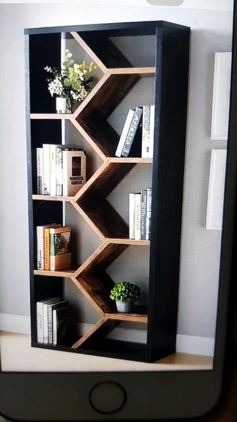 Creative Bookshelves Modern, Modern Bookshelf Design, Shelf Decor Living Room, Modern Room Decor, Furniture Details Design, Bookshelf Design, Kitchen Home Decor, Decorating Shelves, Decoration Idea