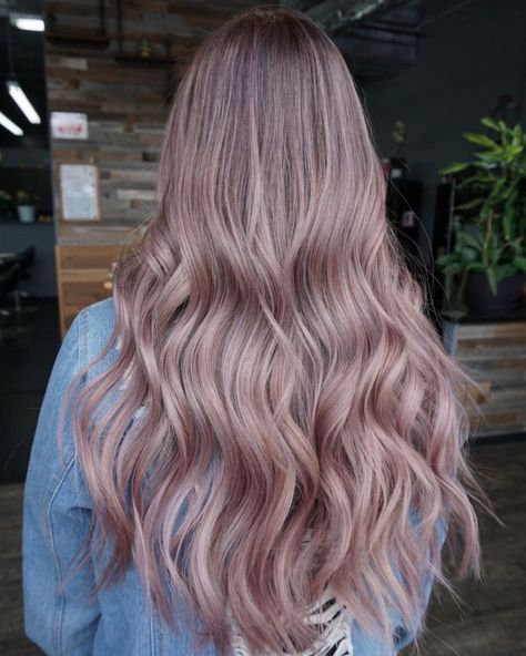 Mauve Blonde Hair, Mauve Hair, Lavender Hair Colors, Honey Hair Color, Hair Color Underneath, Beauty Hair Color, Hair Color Chart, Popular Hair, Medium Blonde