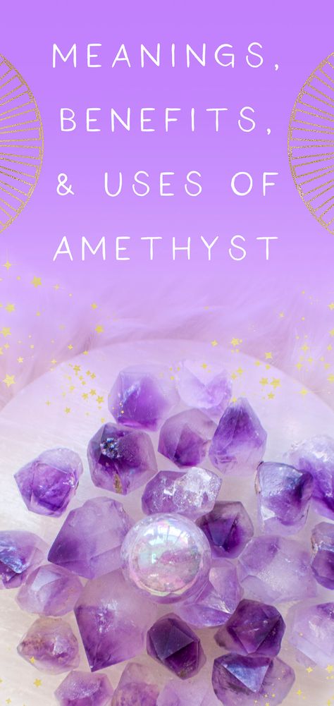 Meanings, Benefits, and Uses of Amethyst : Amethyst Benefits, Meditation Inspiration, Crystals Amethyst, An Empath, Healing Magic, Sensitive Person, Highly Sensitive Person, Psychic Attack, Rainbow Aura