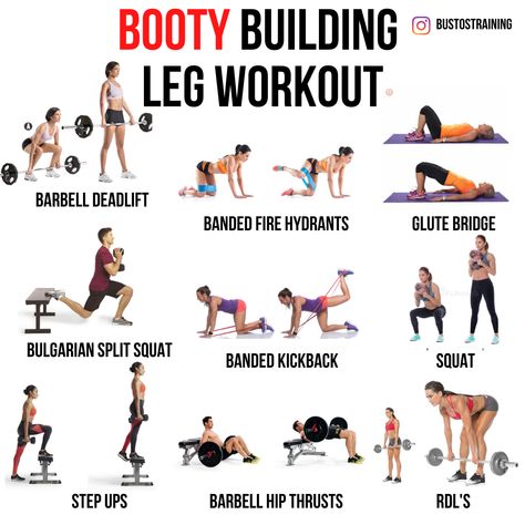 Pick 3-4 from the list. Do 12-20 reps. Do 2-4 sets. Leg Growth Workout, Big Legs Workout Women, Workout Charts, Bigger Legs Workout, Weekly Gym Workouts, Bodybuilding Exercises, Leg Workout Women, Barbell Deadlift, Fitness Content