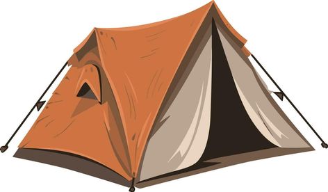 Vector hand drawn camping tent illustration Tent Doodle, Tent Illustration, Tent Clipart, Camping Vector, Tent Drawing, Tent Vector, Forest Camping Illustration, Camping Vector Illustration, Tent Illustration Camping