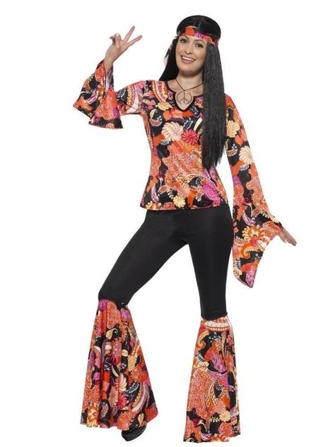 204da255aea2cd4a75ace6018fad6b4ddesc51763398ri Hippy Fancy Dress, Fantasia Plus Size, Hippy Costume, 1970s Costume, Ladies Fancy Dress, Stile Boho Chic, Moda Hippie, Plus Size Costume, Womens Fancy Dress