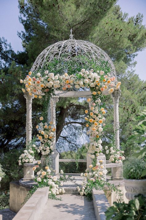 French Chateau Wedding Decor, Chateau Wedding Decor, Chateau Wedding France, French Chateau Wedding Inspiration, Dream Garden Wedding, South Of France Wedding, French Riviera Wedding, Ceremony Florals, French Chateau Wedding