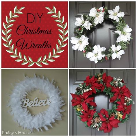 DIY Christmas Wreaths - Puddy's House Free Christmas Printable, Acorn Wreath, Fall Leaf Wreaths, Diy Christmas Wreaths, 25 Days Of Christmas, Christmas Series, Free Christmas Printables, Christmas Printable, Recycled Items