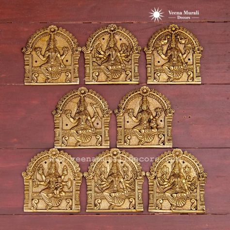 Brass Door Fittings Brass Wall Hanging, Shiva Linga, Buddha Face, Pooja Room Door Design, Door Fittings, Tall Lamps, Room Door Design, Puja Room, Pooja Room