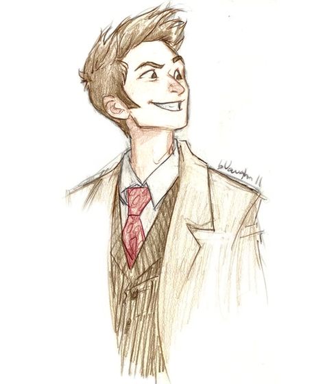 10th Doctor was the best :) Doctor Who Art, 10th Doctor, Tenth Doctor, Eleventh Doctor, Wibbly Wobbly Timey Wimey Stuff, Timey Wimey Stuff, Superwholock, Dr Who, A Drawing