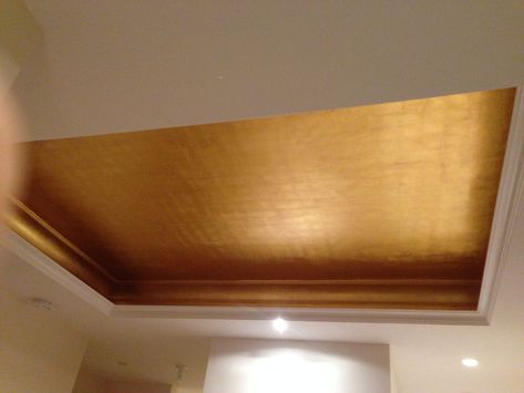 Gold Leaf - Do The Magic Artistic Work, Painting, Gilding, Touch ... Gold Leaf Ceiling, Wallpaper For Ceiling, Gold Leaf Wallpaper, Wallpaper On Ceiling, Painting Ceiling, Leaf Ceiling, Gold Ceiling Fan, Wallpaper Ceiling, Ceiling Fan Light Kit