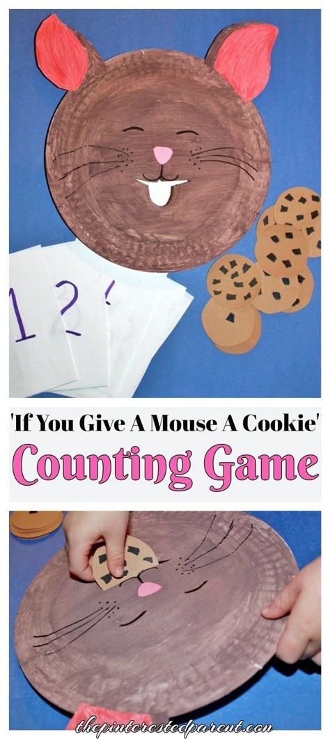 Crafts For If You Give A Mouse A Cookie, If U Give A Mouse A Cookie Activities, If You Give A Mouse A Cookie Preschool, Give A Mouse A Cookie Craft, Mouse Paper Plate Craft, Aba Crafts, Fall Storytime, Twos Classroom, Cookie Counting