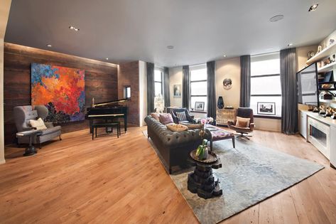 A larger view of the living room. John Legend And Chrissy Teigen, Nyc Loft, Homes Luxury, Expensive Houses, New York Apartment, Chrissy Teigen, November 23, Luxury Homes Dream Houses, Nyc Apartment