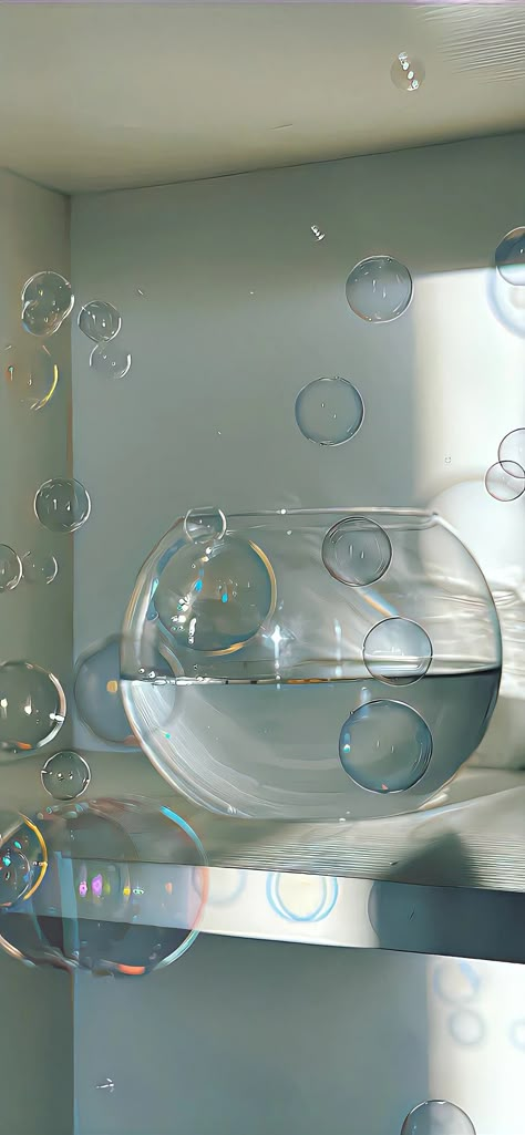 Aesthetic Bubble Wallpaper, My Color Aesthetic, Clear Wallpaper, Bubble Wallpapers, Bubbles Illustration, Bubble Wallpaper, 13 March, Bubbles Wallpaper, 背景 シンプル