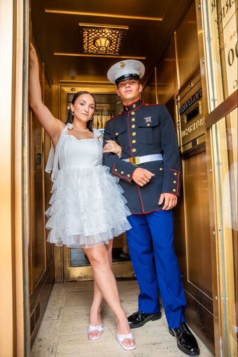 #military #militarymarriage #marine #marinewedding #militarywedding #courthousemarriage #wedding #weddingideas #weddingphoto #weddingphotographer #weddingphotoideas Marine Wedding Photos, Military Wedding Photos, Military Courthouse Wedding, Marine Wedding Ideas, Marine Corps Wedding Decorations, Military Wedding Marine, Courthouse Photos, Courthouse Marriage, Marine Corps Wedding