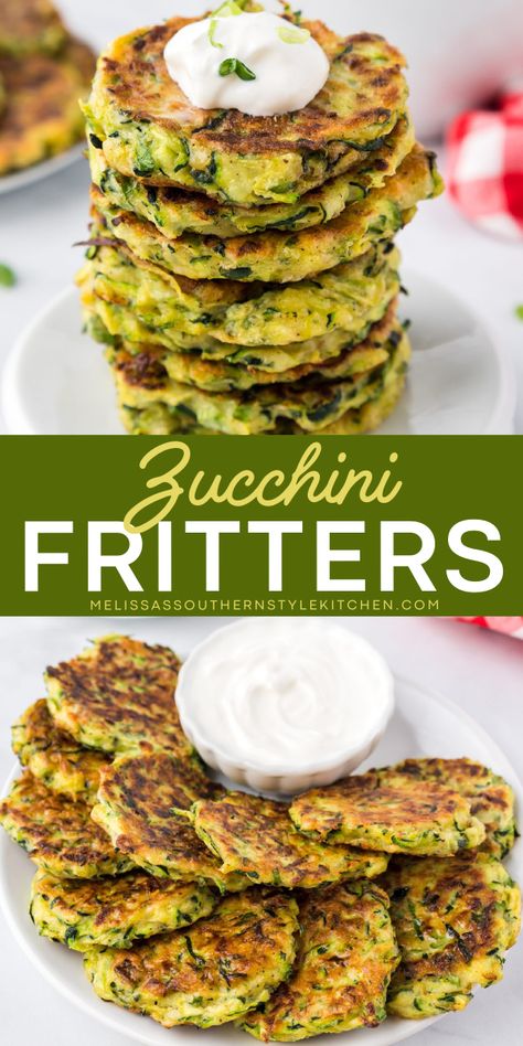 Here's how to make the BEST zucchini Fritters recipe that you should try! A homemade crispy zucchini fritters that you will definitely love. Pin this zucchini fritter recipe for more recipes with zucchini! Dip For Zucchini Fritters, Italian Zucchini Fritters, Vegetarian Zucchini Recipes, Zucchini Appetizer Recipes, Fried Zucchini Recipe, Crispy Zucchini Fritters, Recipes With Zucchini, Courgette Recipes, Fried Zucchini Recipes