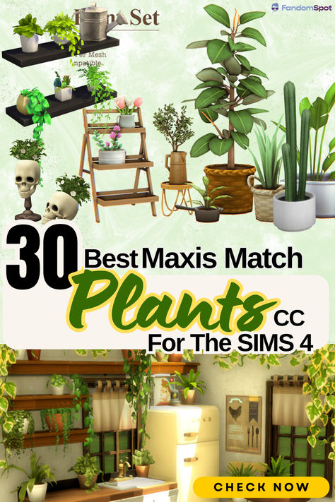 These cute indoor plants will ad lots of life into your Sim's home. Snag these maxis match CCs for plants to add onto shelves, counters, or even tall potted plants for your Sim's living area. Sims 4 House Plants Cc, Maxis Match Plants Sims 4, Sims 4 Houseplant Cc, Sims 4 Cc Build Mode Plants, Sims 4 Maxis Match Living Room Cc, Sims 4 Cc Indoor Plants, Sims 4 Planter Cc, Sims 4 Cc Outside Plants, Sims 4 Rustic Cc Maxis Match