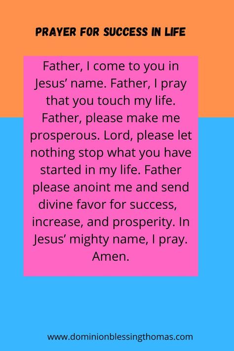 Prayer For Success In Life, Pray For Success, Prayer For Business Success, Prayers For Success, Prayer For Finances, Prayer For Success, Prayer For Work, Business Prayer, Prayers Quotes