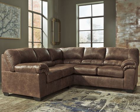 Bladen 2-Piece Sectional, Coffee Ashley Sectional, Faux Leather Sectional, Furnitur Ruang Keluarga, Sofa L, Sectional With Ottoman, Set Sofa, Leather Sectional Sofa, Casas Coloniales, Ashley Furniture Homestore