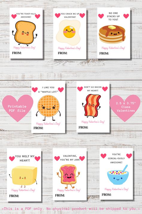 Breakfast Foods Valentine's, Food Valentine's, Silly Valentine's, Funny Valentine's, Class Valentine's, Classroom Valentines Breakfast Puns, Citation Saint Valentin, Silly Valentines, Valentines Quotes Funny, Valentines Puns, Classroom Valentines, Class Valentines, Food Puns, Valentine Quotes