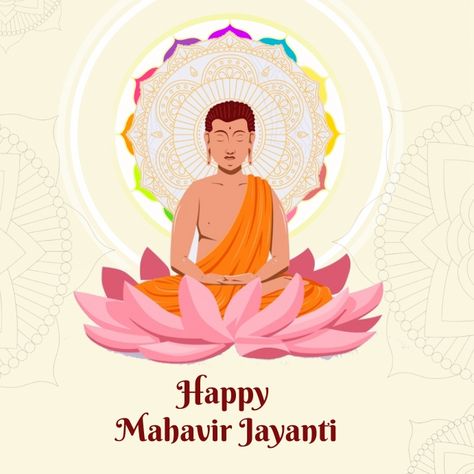 Happy Mahavir Jayanti, Mahavir Jayanti, Background Search, Invert Colors, Crop Photo, Promotional Flyers, Font Setting, Solid Color Backgrounds, Change Background