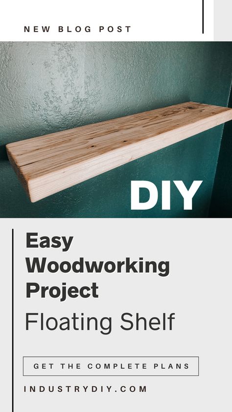 2x4 Shelf Diy, Diy Wood Floating Shelf, Diy Barnwood Shelves, Diy Easy Shelf, Floating Shelf Diy Easy, Free Plans For Wood Projects, Woodwork Shelves, Shelf Diy Wood, Wood Shelf Diy