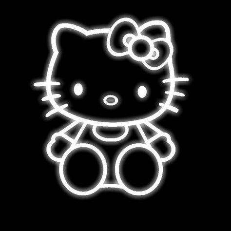 Neon Hello Kitty, Art Hello Kitty, Watermark Ideas, Images Hello Kitty, Y2k Hello Kitty, Y2k Profile Picture, Hello Kitty Images, Hello Kitty Themes, Hello Kitty Aesthetic