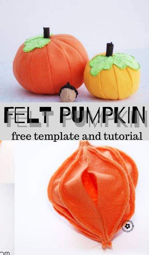 felt pumpkin sewing pattern template and free pattern from Life Sew Savory Pumpkin Sewing Pattern, Felt Food Patterns Free, Pumpkin Sewing, Pumpkin Templates Free, Pumpkin Tutorial, Felt Food Diy, Felt Food Patterns, Felt Cupcakes, Felt Fruit