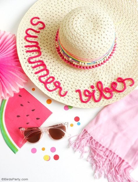 Ideas Para Hacer En Verano, Summer Diy Projects, Bird Party, Poolside Fashion, Clothes Pin Crafts, Summer Sun Hat, Summer Projects, Ideas Party, Summer Diy