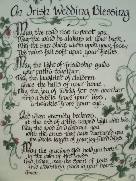 An Irish Wedding Blessing... #irishwedding #irishblessing #weddingreading #weddingceremony #weddinginspiration Best Wedding Quotes, Irish Wedding Blessing, Irish Wedding Traditions, Welsh Wedding, Wedding Vows To Husband, Wedding Prayer, Irish Sayings, Tattoos Aesthetic, Wedding Blessing