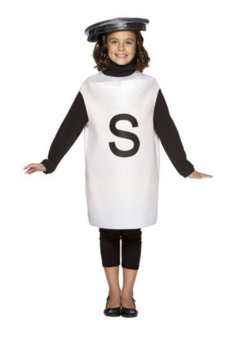 Child Salt Costume Salt And Pepper Costume, Hot Halloween, Clever Halloween, Food Costumes, Clever Halloween Costumes, Costumes For Teens, Homemade Costumes, Halloween Store, Boy Halloween Costumes