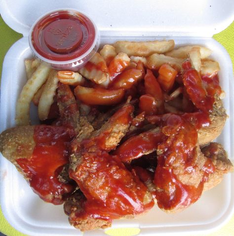 Chicken Tenders And Fries, Tenders And Fries, Mambo Sauce, Mumbo Sauce, Over Fried Chicken, Wing Sauce Recipes, Chicken Wing Sauces, Extreme Food, Sour Foods