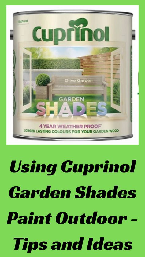 Summer is the perfect time to give your outdoor furniture a fresh coat of paint! Cuprinol Garden Shades come in a range of beautiful colors, so you can choose the perfect shade for your home. Here are some tips and ideas on how to use this fabulous garden paint. House Painting Tips, Cuprinol Garden Shades, Paint Tips, Timber Fencing, Fence Paint, Wood Paint, Outdoor Paint, Diy And Home Improvement, Olive Gardens