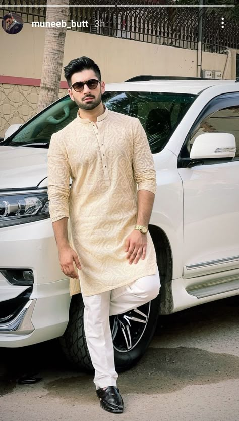 Outfit For Mehandi Function, Kurta Pajama Men Punjabi, Kurta Inspiration, Kurti For Men, Kurta Designs Men's, Punjabi Kurta, Latest Kurta Designs, Eid Day, Mens Traditional Wear