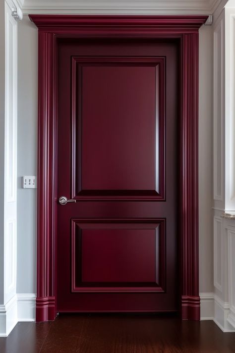 Interior Door Colors Ideas, Painted Bedroom Doors, Interior Door Color, Door Color Ideas, Door Colors, Cabin Cottage, Color Pallete, Cozy Room Decor, Door Color