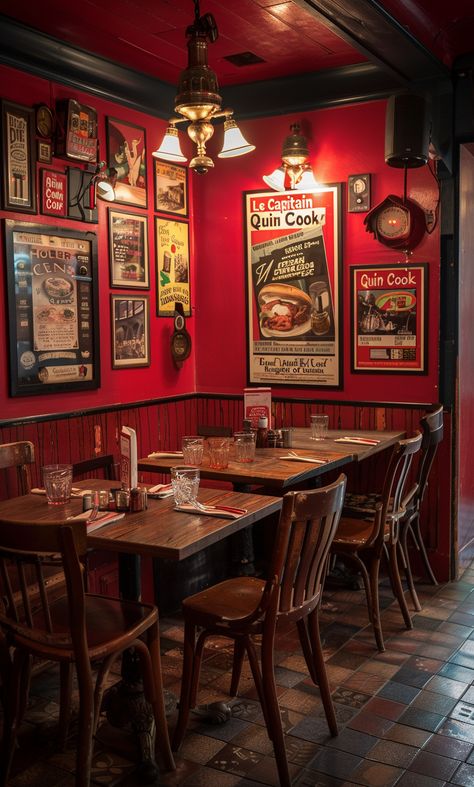 Cozy Parisian bistro interior with vintage posters and rustic wooden furniture, creating warm French ambiance French Bistro Interior, French Restaurant Aesthetic, Parisian Dining, Bistro Interior, Rustic Wooden Furniture, Best Restaurants In Paris, Parisian Bistro, Visiting Paris, Cozy Restaurant