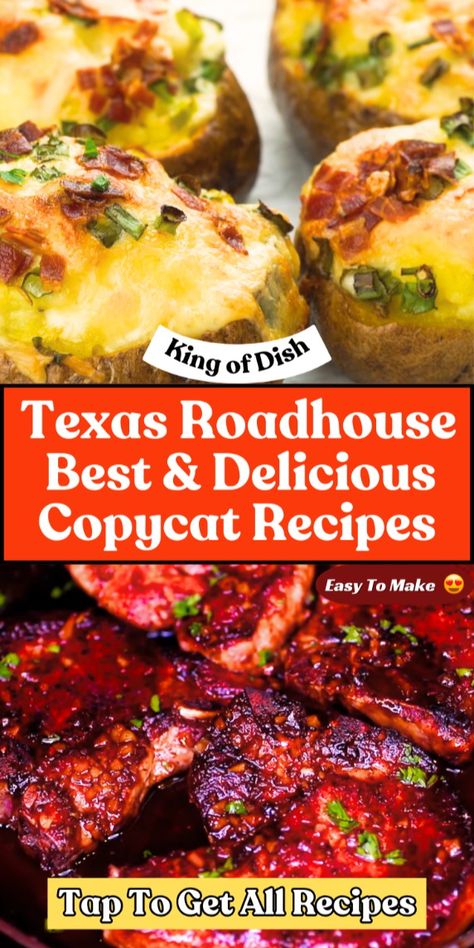 Recreate all your favorite Texas Roadhouse dishes at home with these easy copycat recipes! From the famous cinnamon butter rolls to juicy steaks, we've got everything you need to enjoy that steakhouse experience without leaving your kitchen. Perfect for a family dinner or special occasion! #TexasRoadhouseCopycat #SteakhouseRecipes #HomemadeGoodness #ComfortFood #CopycatRecipes #DinnerIdeas #CinnamonButterRolls #SteakLovers #RestaurantAtHome #FamilyFavorites Logan's Roadhouse Recipes Copycat, Steamed Broccoli Recipes, Roadhouse Recipes, Pappadeaux Recipe, Texas Roadhouse Recipes, Longhorn Steakhouse Recipes, Copycat Texas Roadhouse, Steakhouse Recipes, Butter Rolls