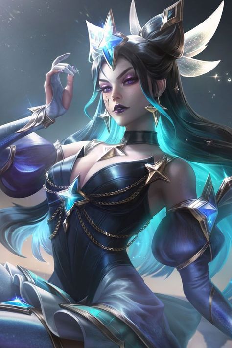 Chess Character, Star Guardian Kaisa Fanart, Star Guardian Senna, Syndra League Of Legends, League Of Legends Skins, League Of Legends Star Guardian Kaisa, League Of Legends Star Guardian, Star Guardian Skins, Orianna League Of Legends