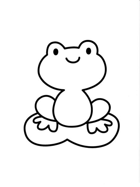 Frog Clipart Black And White, Frog Outline, Asthetic Picture White And Black, Christmas Advent Calendar Diy, Frog Coloring Pages, Easy Animal Drawings, Frog Crafts, Frog Drawing, Easy Animals