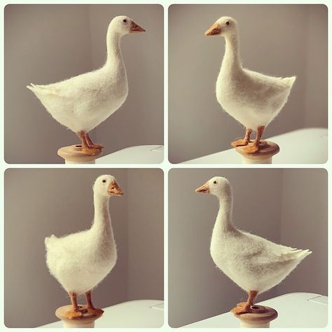 Felt Goose, 1st December, Felting Ideas, November 1st, Felted Animals, Needle Felt, Needle Felted Animals, Wildlife Art, Felt Art