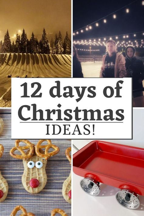 Check out these 12 days of Christmas ideas for fun indoor and outdoor activities for families (a great resource for when your kids are on Christmas break too). Christmas Break Activities, 12 Days Of Christmas Ideas, Days Of Christmas Ideas, Christmas Activities For Families, Ideas For Fun, Family Diy, Christmas Memories, Christmas Activities For Kids, Christmas Break