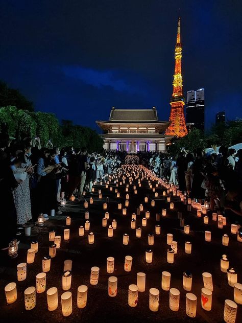 Only in #Japan. Same would be held next year. 1690 candles. Free entry. At Zojoji temple. (Taken June 24th, 2023) Free Entry, Japanese Culture, Japan, Candles