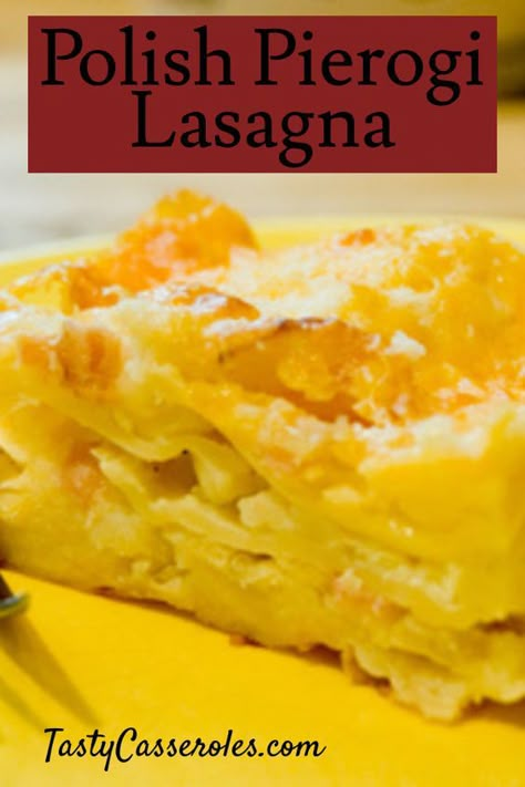 Polish Pierogi Lasagna (Pierogi Casserole) - Tasty Casseroles Polish Lasagna, Lazy Pierogi Casserole, Pierogi Lasagna Recipe, Lazy Pierogi, Pierogi Lasagna, Tasty Casseroles, Pierogi Casserole, Polish Pierogi, Polish Dishes