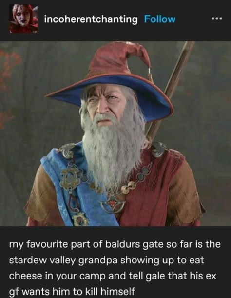 Baldur's Gate, Stardew Valley, Gaming Memes, Old Man, My Favorite Part, Dungeons And Dragons, Fangirl, Gate, Video Games