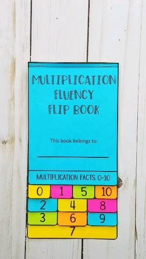 This best-selling flip book for practicing multiplication is a great reference tool for your students. The flip books cover facts 0-10 and 0-12 #mathwithraven Math Flip Books, Multiplication Flip Book, Multiplication Booklet, Multiplication Crafts, Grade 3 Classroom, Flip Book Ideas, Teach Multiplication Facts, Teaching Multiplication Facts, Teach Multiplication