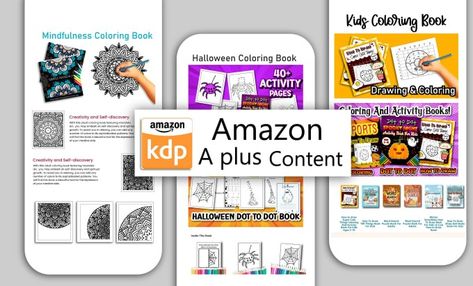 Design amazon a plus content for amazon kdp book by Sifatunnesa | Fiverr Mindfulness Colouring, Online Music Lessons, Digital Marketing Channels, Book Editing, Ebook Writing, Halloween Coloring Book, Kids Coloring Book, Amazon Kdp, Ebook Marketing