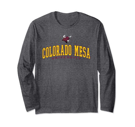 PRICES MAY VARY. CMU COLORADO MESA Lightweight, Classic fit, Double-needle sleeve and bottom hem Tennessee Outfits, Colorado College, Southern Mississippi, Buff Women, James Madison University, Clothing Logo, Long Sleeve Tees Women, Unique Logo, Sports Design