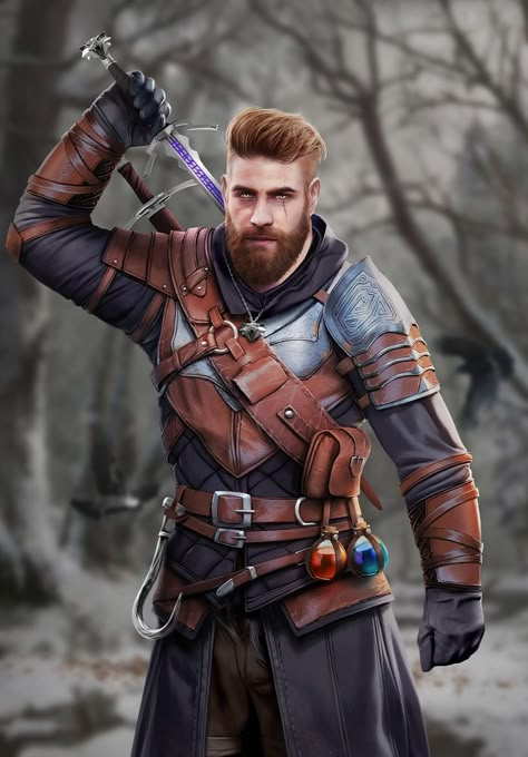 Cat School Witcher, School Of The Cat Witcher, Witcher Character Art, Witcher Oc, Pathfinder Character, Witcher Art, Character Inspiration Male, Dungeons And Dragons Homebrew, Fantasy Male