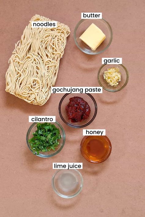 Gochujang Buttered Noodles - Spoons Of Flavor Gochugaru Noodles, Gochujang Buttered Noodles, Gochujang Noodles, Buttered Noodles, Honey Lime, Interesting Food, Noodle Recipes, Interesting Food Recipes, Lime Juice