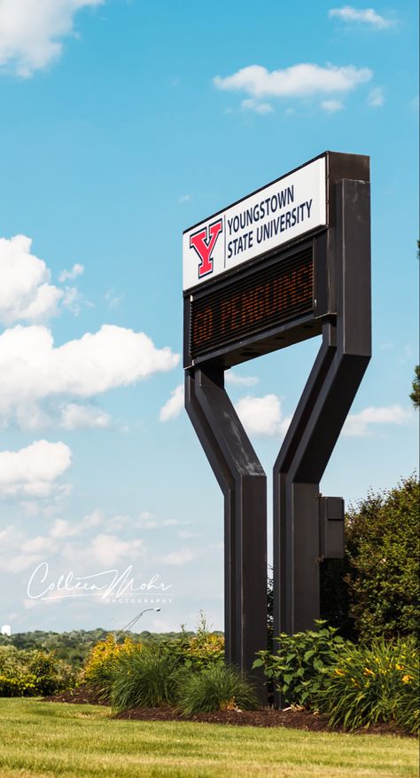 Picture of Youngstown State University sign statue. Youngstown State University, Youngstown Ohio, Northeast Ohio, State University, Everyday Life, Ohio, University, In This Moment, Photographer