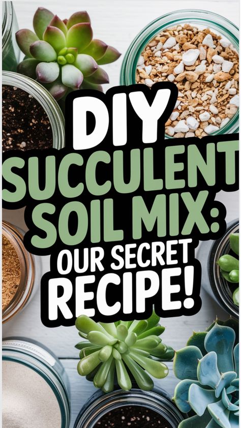 perfect succulent soil mix for succulent garden Diy Container Garden, Organic Liquid Fertilizer, Diy Container, Hen And Chicks, Diy Container Gardening, Succulent Potting Mix, Succulent Soil, Diy Recipe, Our Secret