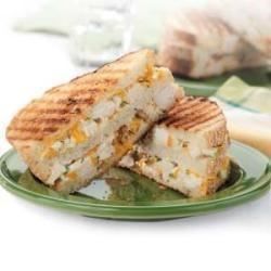 Chicken Salad Panini - Allrecipes.com Panini Recipe, Chicken Panini, Panini Recipes, Panini Sandwiches, Dinner Sandwiches, Cooking For Two, Chicken Salad Recipes, Chicken Sandwich, Wrap Sandwiches