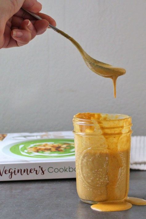 This Basic Vegan Cheese Sauce gets even creamier if you save it until the next day!  #soyfree #nutfree #vegancheese Nutritional Yeast Cheese Sauce, Easy Vegan Cheese Sauce, Easy Vegan Cheese, Vegan Cheese Recipes, Vegan Nachos, Vegan Substitutes, Vegan Cheese Sauce, Vegan Mac And Cheese, Vegan Sauces